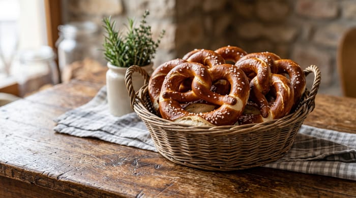 Frische Brezn aus dem Ofen der Wirtsstube