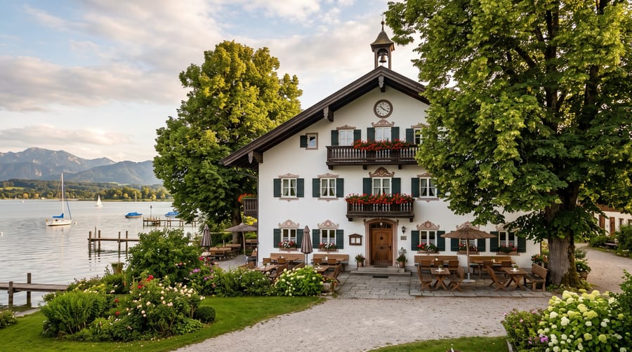 Aussenansicht des Gasthof Lindenwirt am Ammersee